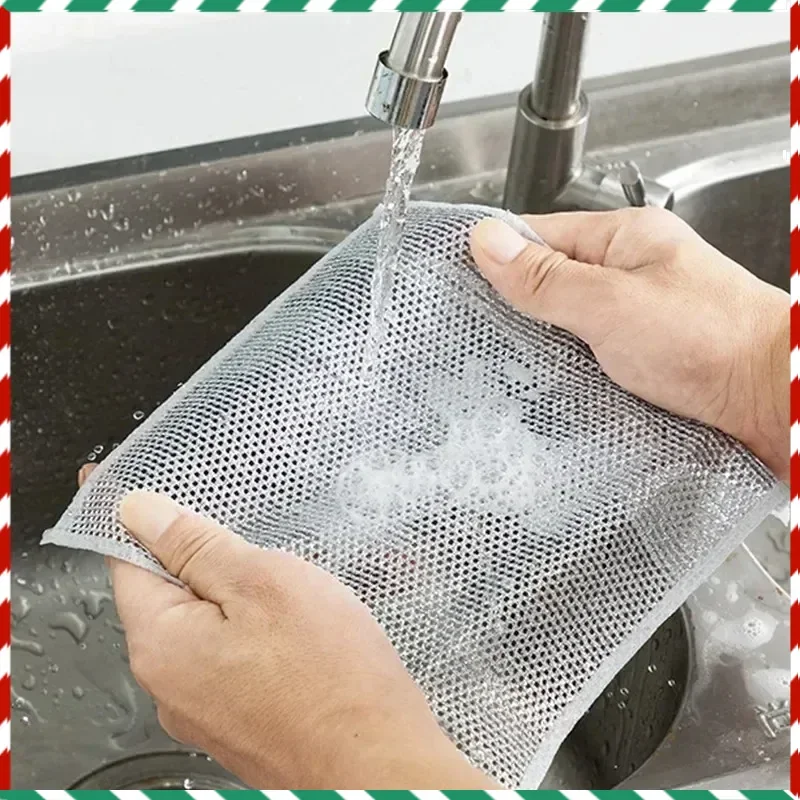 Kitchen Cleaning Cloth Reusable Steel Wire Cleaning Rag Pans Stove Rust Removal Magic Cleaning Cloth Dish Cloth Cleaning Tools
Kitchen Cleaning Cloth Reusable Steel Wire Cleaning Rag Pans Stove Rust Removal Magic Cleaning Cloth Dish Cloth Cleaning Tools