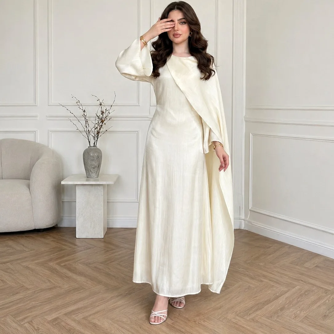Elegant Women Cape Dress Slim Fit Long Sleeve Dress Abaya Dubai Party Casual Ladies Arab Robe Turkey Evening Robe Prom Gown New
Elegant Women Cape Dress Slim Fit Long Sleeve Dress Abaya Dubai Party Casual Ladies Arab Robe Turkey Evening Robe Prom Gown New
