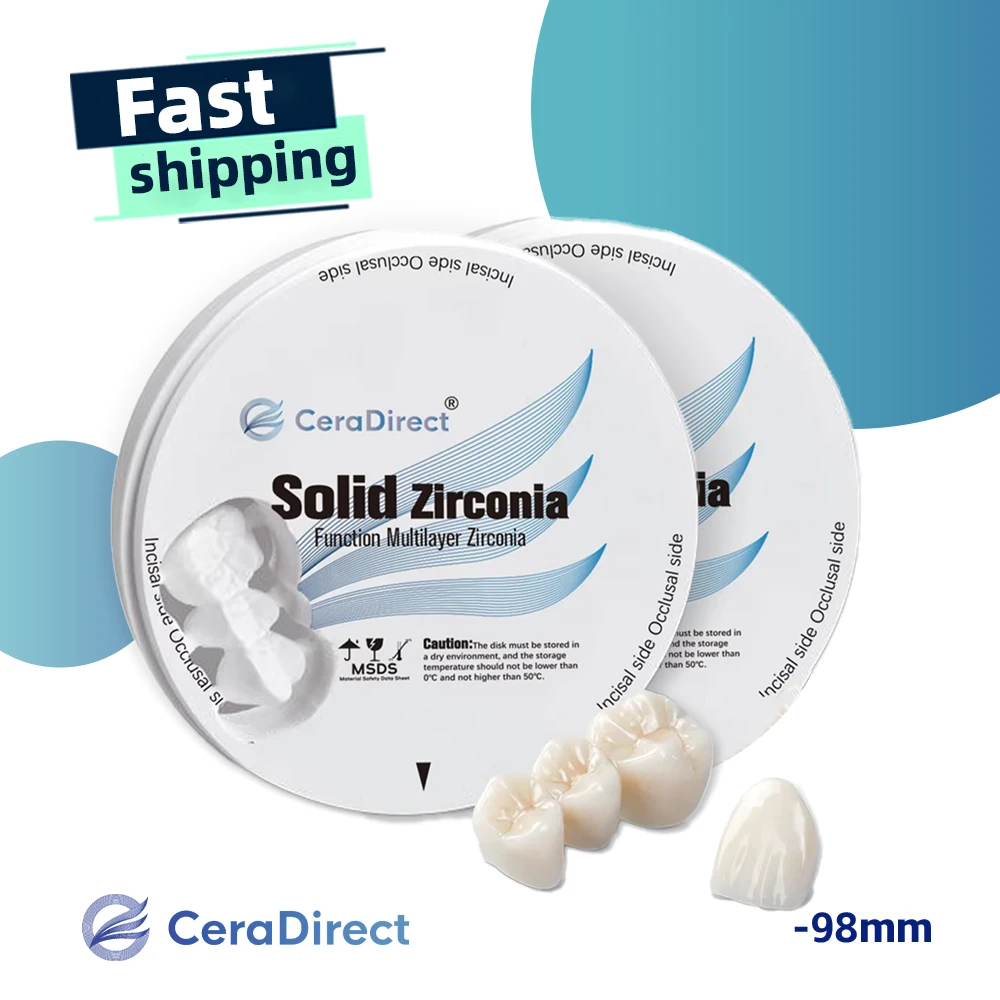 Economical CeraDirect 3D Multilayer zirconia disc Covering color 98mm for CAD/CAM Dental Lab Spot goods Super fast shipping
Economical CeraDirect 3D Multilayer zirconia disc Covering color 98mm for CAD/CAM Dental Lab Spot goods Super fast shipping