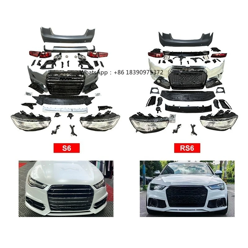 New A6 2012-2014 Front and Rear Bumper Body Kit with Fog Light for Car Modification Upgrade
New A6 2012-2014 Front and Rear Bumper Body Kit with Fog Light for Car Modification Upgrade