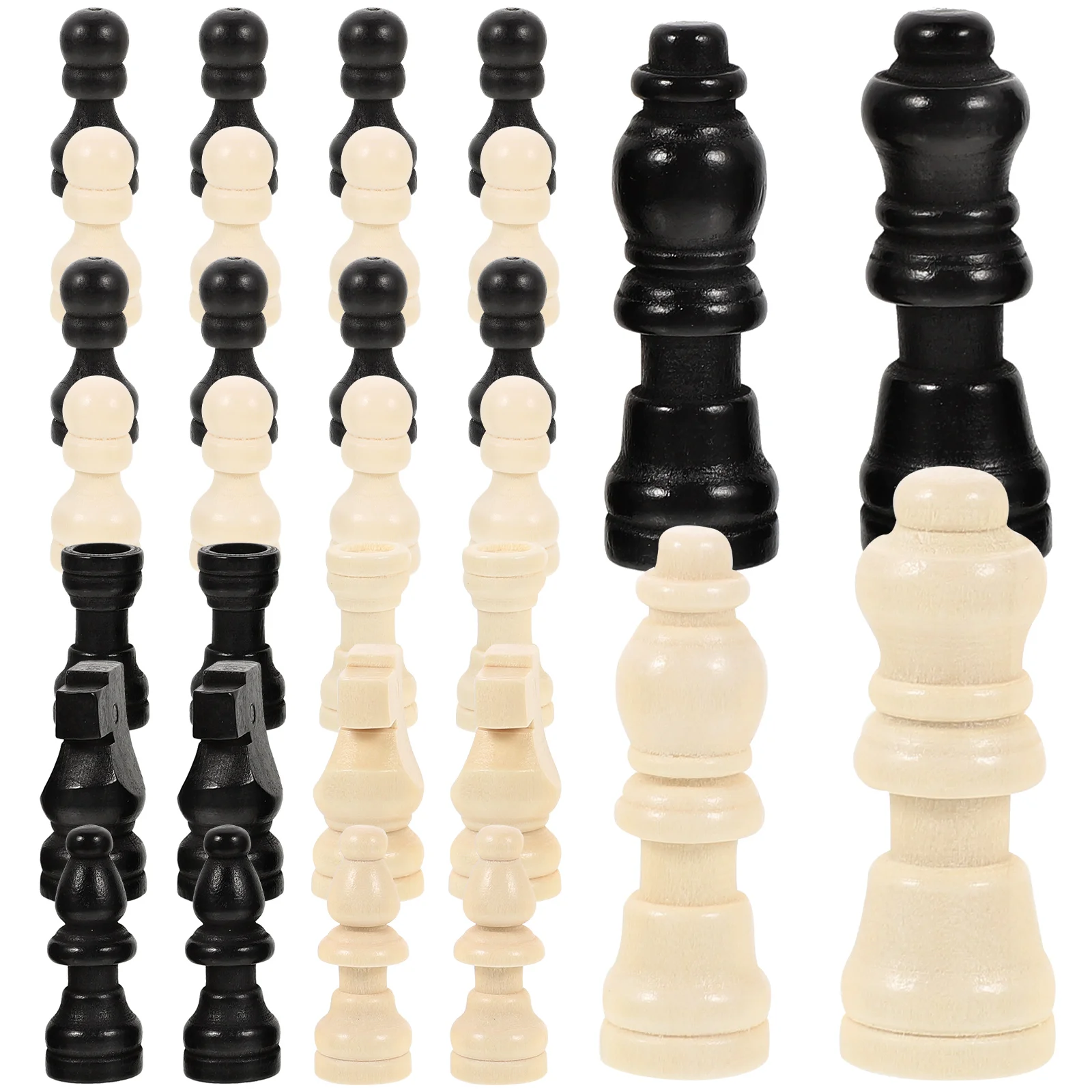 2 Sets Wooden Chess Pieces for Board Game Replacement Mini Travel Chessboard Accessories Reusable Exquisite Craftsmanship
2 Sets Wooden Chess Pieces for Board Game Replacement Mini Travel Chessboard Accessories Reusable Exquisite Craftsmanship