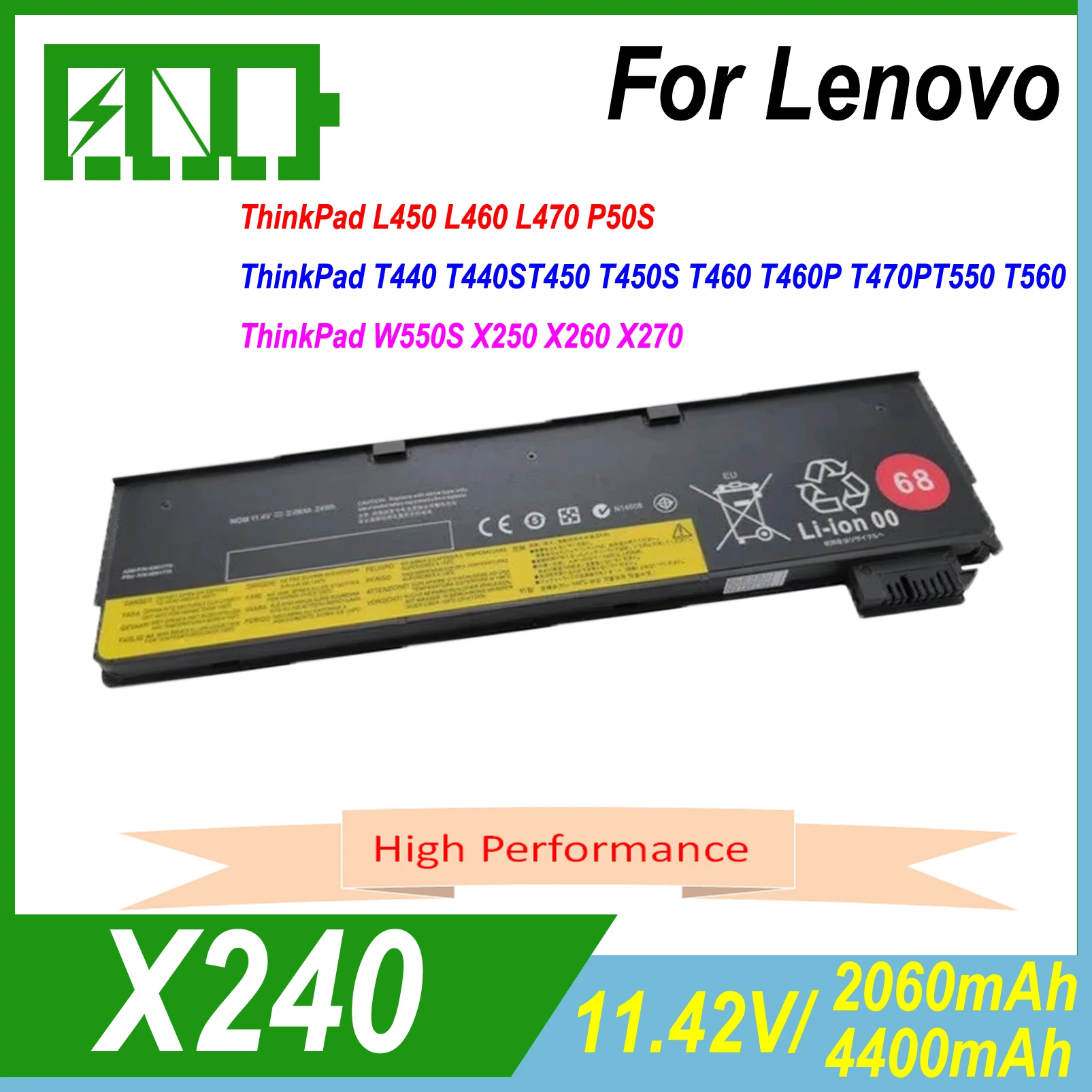 Аккумулятор для ноутбука X240 для Lenovo Thinkpad X270 X260 X240 X240S X250 T440 T450 T470P T440S K2450 W550S 45N1136 45N1738 45N1110 68+
Аккумулятор для ноутбука X240 для Lenovo Thinkpad X270 X260 X240 X240S X250 T440 T450 T470P T440S K2450 W550S 45N1136 45N1738 45N1110 68+