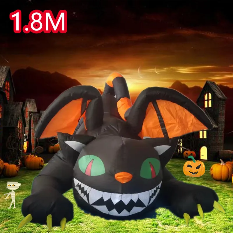 6FT Black Cat Halloween Inflatable Model collocation LED Light Large Outdoor Garden Courtyard Holiday party Horror Decor Prop
6FT Black Cat Halloween Inflatable Model collocation LED Light Large Outdoor Garden Courtyard Holiday party Horror Decor Prop