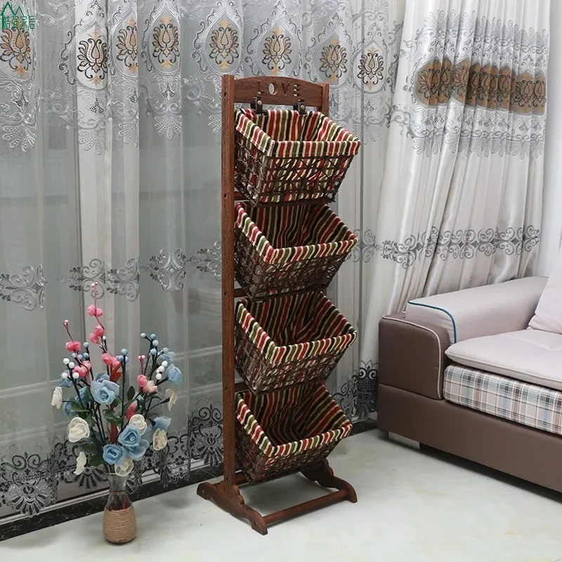 Storage baskets, floor-to-ceiling living room shelves, bedroom solid wood rattan hanging baskets, simple and modern, multi-layer
Storage baskets, floor-to-ceiling living room shelves, bedroom solid wood rattan hanging baskets, simple and modern, multi-layer