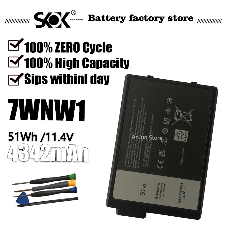 7WNW1 аккумулятор для ноутбука Dell Latitude 5424 5420, прочный Latitude 7424, Rugged Extreme P137G P85G P86G P137G001 P137G002 P85G001
7WNW1 аккумулятор для ноутбука Dell Latitude 5424 5420, прочный Latitude 7424, Rugged Extreme P137G P85G P86G P137G001 P137G002 P85G001
