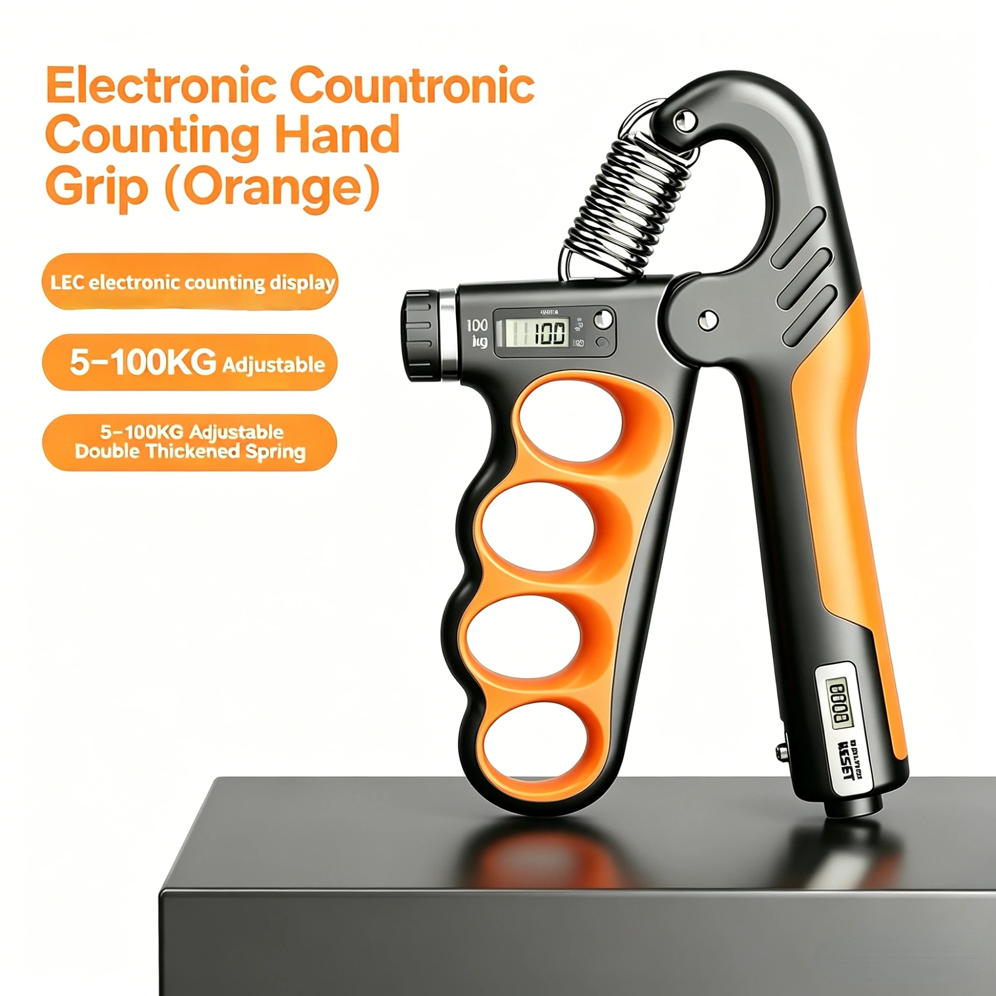 Adjustable Hand Gripper 10-60KG Portable Hand Grip Strength Trainer with LCD Counter 4-Hole Non-Slip Handle for Fitness Climbing
Adjustable Hand Gripper 10-60KG Portable Hand Grip Strength Trainer with LCD Counter 4-Hole Non-Slip Handle for Fitness Climbing