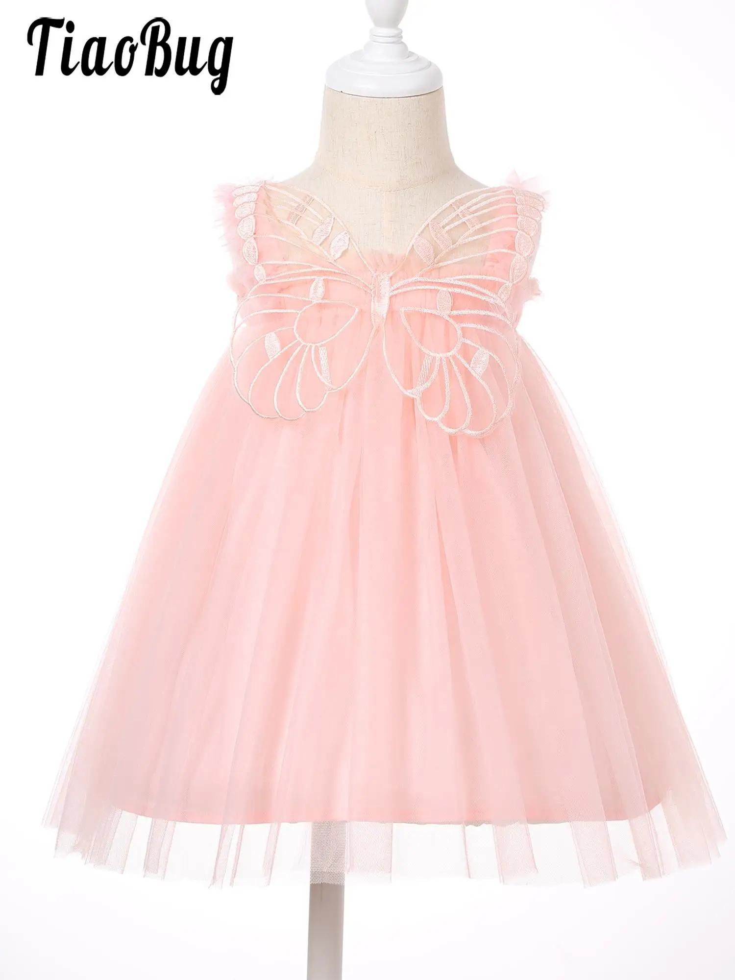 Toddler Baby Girls 1st Birthday Wedding Party Dress Infant Baby Sleeveless Wide Elastic Shoulder Straps Angel Wings Decor Dress
Toddler Baby Girls 1st Birthday Wedding Party Dress Infant Baby Sleeveless Wide Elastic Shoulder Straps Angel Wings Decor Dress