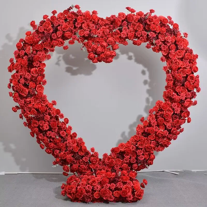 High-grade Wedding Backdrop Decoration Heart Shaped Arch Stand With Artificial Flower For Party Stage Window Display Props
High-grade Wedding Backdrop Decoration Heart Shaped Arch Stand With Artificial Flower For Party Stage Window Display Props