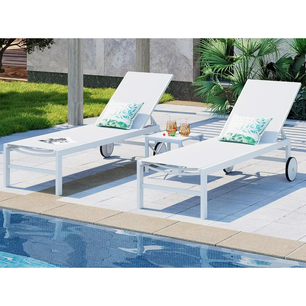 Lounge Chair for Outside Set of 2, Movable Chaise Lounge Outdoor, Pool Recliner Lounge Chairs with Adjustable Backrest
Lounge Chair for Outside Set of 2, Movable Chaise Lounge Outdoor, Pool Recliner Lounge Chairs with Adjustable Backrest