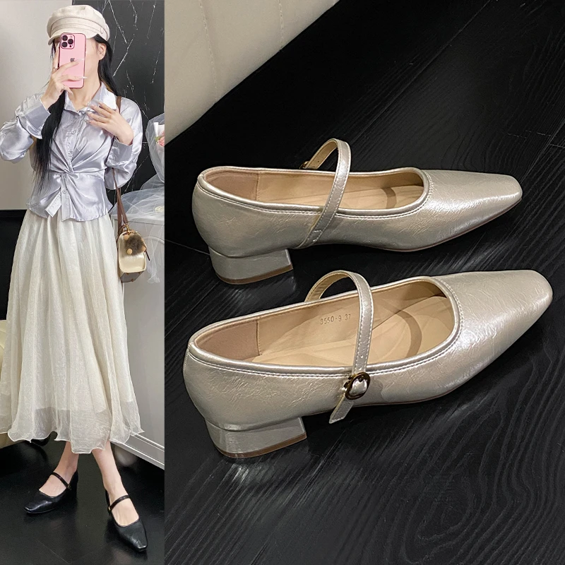 Women's Shoes French Retro 2026 New Style One-Strap Low-Cut Flats Women's French Small Square Toe Mary Janes
Women's Shoes French Retro 2026 New Style One-Strap Low-Cut Flats Women's French Small Square Toe Mary Janes