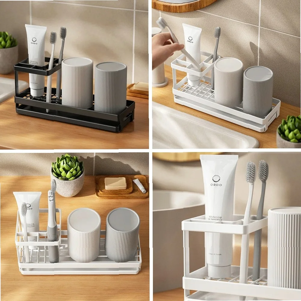 1PC Multifunction Steel Frame Toothbrush & Toothpaste Holder, Mouthwash Cup Storage Rack, Bathroom Counter Organizer Shelf
1PC Multifunction Steel Frame Toothbrush & Toothpaste Holder, Mouthwash Cup Storage Rack, Bathroom Counter Organizer Shelf