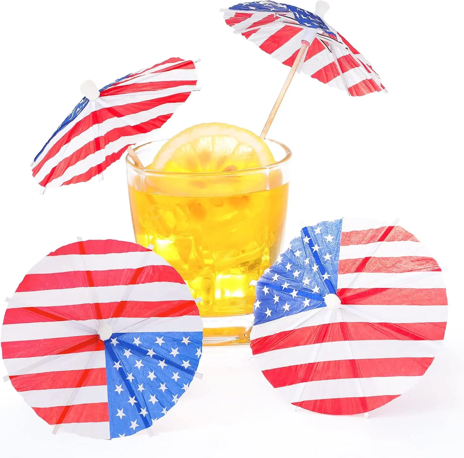 150 Pcs American Flag Drink Umbrellas for 4th of July Party Cocktail Picks Appetizer Toothpicks Patriotic Cupcake Toppers
150 Pcs American Flag Drink Umbrellas for 4th of July Party Cocktail Picks Appetizer Toothpicks Patriotic Cupcake Toppers