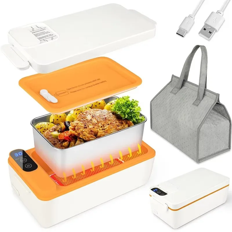 Rechargeable Cordless Bento Lunch Box Portable Electric Food Warmer Heated Lunch Boxes for Car Truck Travel Office Work Home
Rechargeable Cordless Bento Lunch Box Portable Electric Food Warmer Heated Lunch Boxes for Car Truck Travel Office Work Home