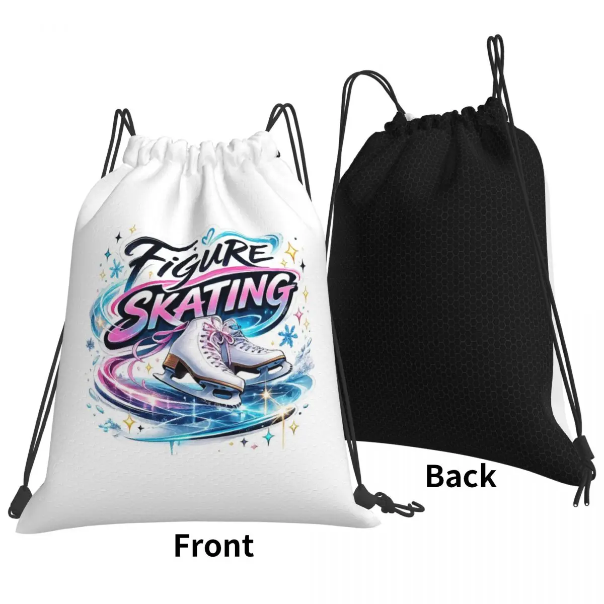 Figure Skating Ice Skates Neon Glow Graphic Backpacks Multi-function Drawstring Bags Sports Bag Book Bags for Man Woman School
Figure Skating Ice Skates Neon Glow Graphic Backpacks Multi-function Drawstring Bags Sports Bag Book Bags for Man Woman School