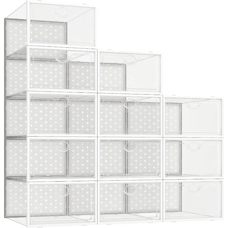 Shoe Storage Boxes, Shoe Organizer for Closet Clear, Shoe Boxes Clear Plastic Stackable, Folable Storage
Shoe Storage Boxes, Shoe Organizer for Closet Clear, Shoe Boxes Clear Plastic Stackable, Folable Storage
