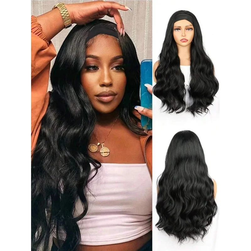 Body Wave Headband Wig Synthetic Long Wavy Hair Wigs for Black Women Natural Black Glueless Heat Resistant Fiber Afro Wave Wig
Body Wave Headband Wig Synthetic Long Wavy Hair Wigs for Black Women Natural Black Glueless Heat Resistant Fiber Afro Wave Wig