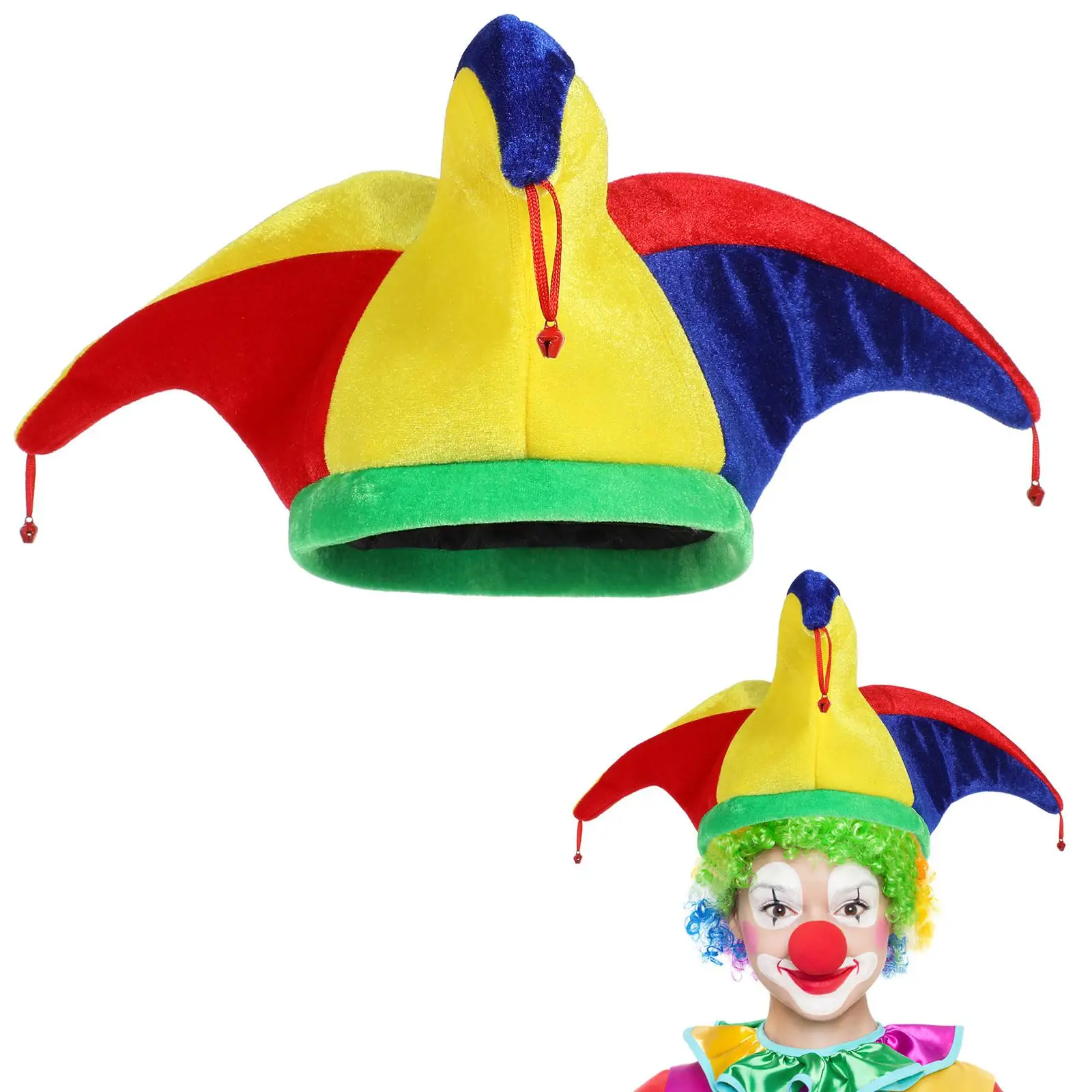 2Pcs Clown Hat Carnival Costumes Props Funny Bells Decorated Kids Adult Party Supplies Halloween Hat Accessories
2Pcs Clown Hat Carnival Costumes Props Funny Bells Decorated Kids Adult Party Supplies Halloween Hat Accessories