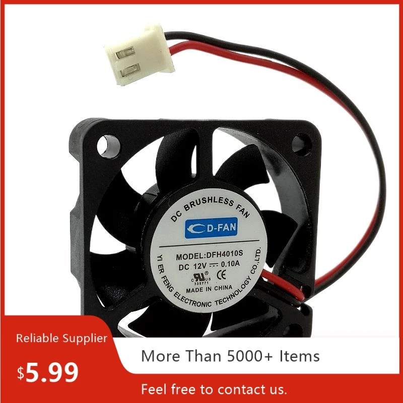 для вентилятора CD-FAN 40 мм X 10 мм, 12 В постоянного тока DFH4010S. Охлаждение принтера, рекордера, ноутбука, промышленного ПК, материнской платы.
для вентилятора CD-FAN 40 мм X 10 мм, 12 В постоянного тока DFH4010S. Охлаждение принтера, рекордера, ноутбука, промышленного ПК, материнской платы.
