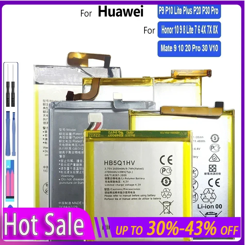 Replacement battery for Huawei P9 P10 Lite Plus P20 P30 pro For honor 10 9 8 Lite 7 6 4x 7x 8x Mate 9 10 20 pro 30 V10
Replacement battery for Huawei P9 P10 Lite Plus P20 P30 pro For honor 10 9 8 Lite 7 6 4x 7x 8x Mate 9 10 20 pro 30 V10