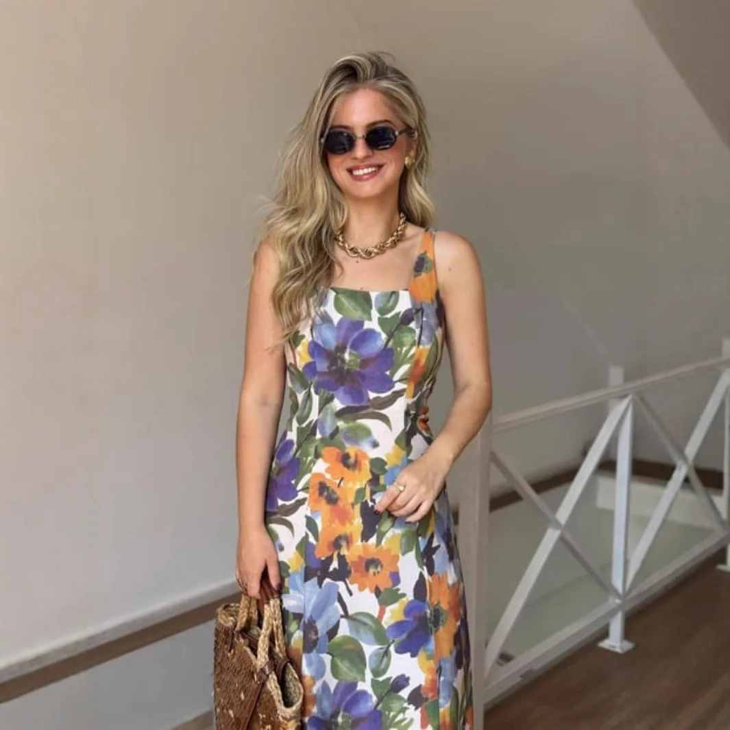 French Floral Print Dresses Split Camisole Midi Dress Summer Jumpsuit Playsuit Matching Set
French Floral Print Dresses Split Camisole Midi Dress Summer Jumpsuit Playsuit Matching Set