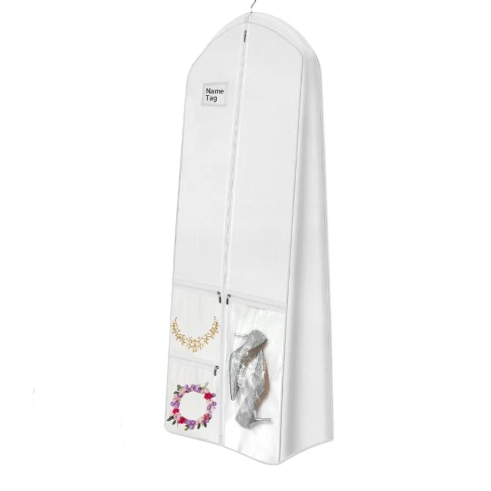 71" Wedding Dress Garment Bag Gusseted Long Dress Bag for Bridal Gown With Accessory Pockets Extra Large Wedding Gown Dust Cover
71" Wedding Dress Garment Bag Gusseted Long Dress Bag for Bridal Gown With Accessory Pockets Extra Large Wedding Gown Dust Cover