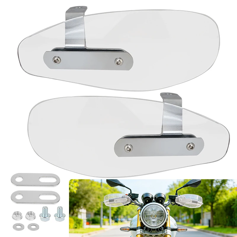 Clear Motorcycle Hand Guard Cold Wind Deflector Shield Hand Protector Shield Falling Protection For Harley Honda Yamaha Suzuki