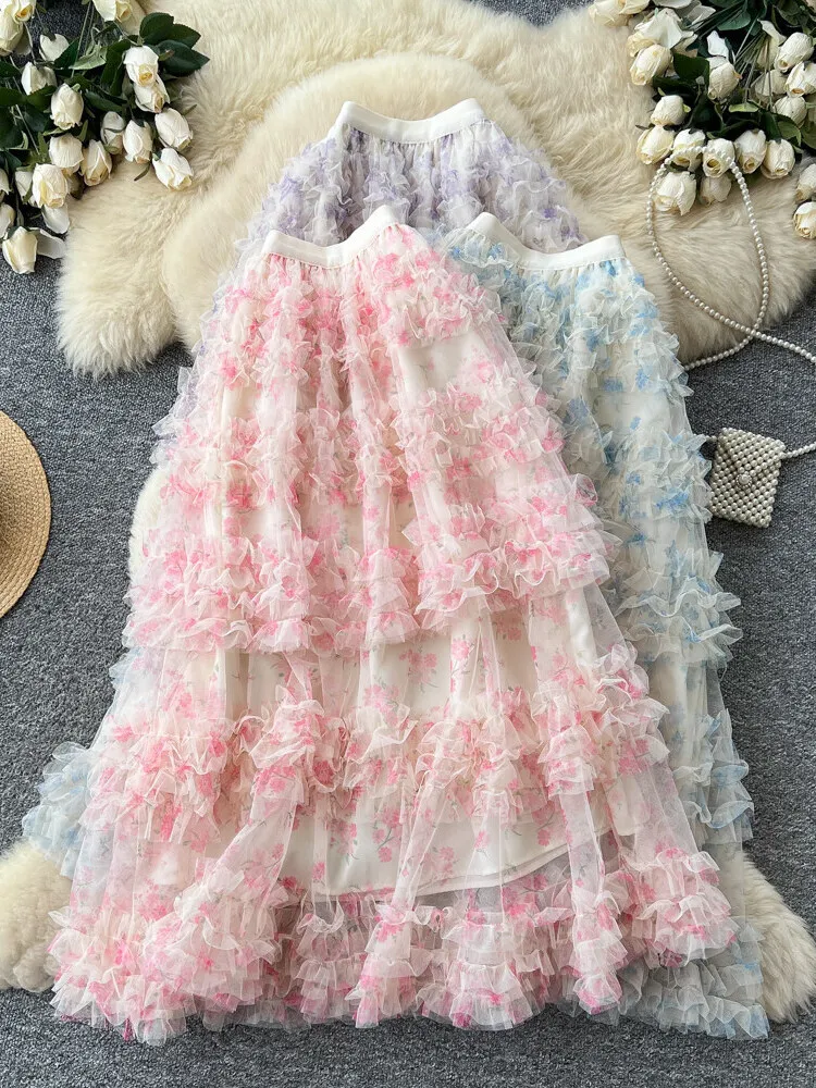 New 2026 Women's Summer 3D Floral Mesh Cake Skirt Female Sweet Elegant High-waisted A-line Skirt
New 2026 Women's Summer 3D Floral Mesh Cake Skirt Female Sweet Elegant High-waisted A-line Skirt