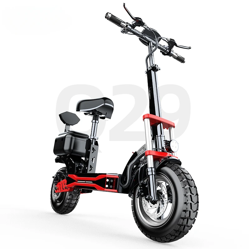 Electric scooter to work scooter foldable with rear small spare box off-road shock absorption small battery car
Electric scooter to work scooter foldable with rear small spare box off-road shock absorption small battery car