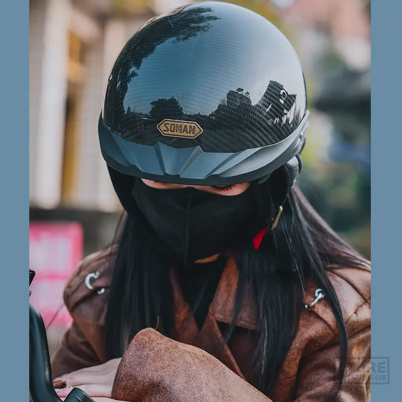 Retro Half Face Motorcycle Helmet for Men Black Vintage Summer City Motorbike Chopper Outside Riding Big Size Anti UV Inner Len
Retro Half Face Motorcycle Helmet for Men Black Vintage Summer City Motorbike Chopper Outside Riding Big Size Anti UV Inner Len