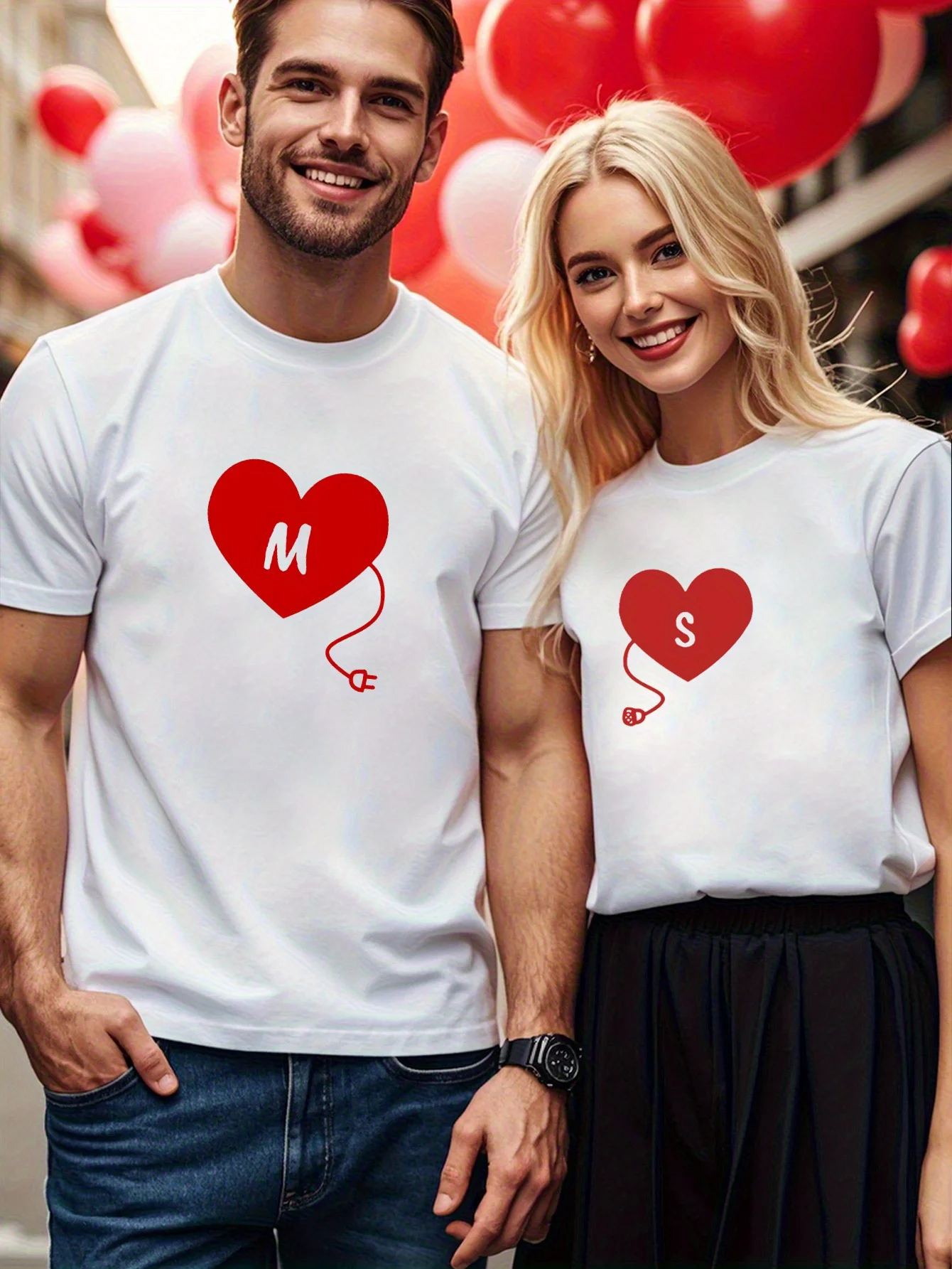 Цельная футболка с круглым вырезом и короткими рукавами с принтом в виде сердца для пар, подарок на День святого Валентина, топ для пары
Цельная футболка с круглым вырезом и короткими рукавами с принтом в виде сердца для пар, подарок на День святого Валентина, топ для пары