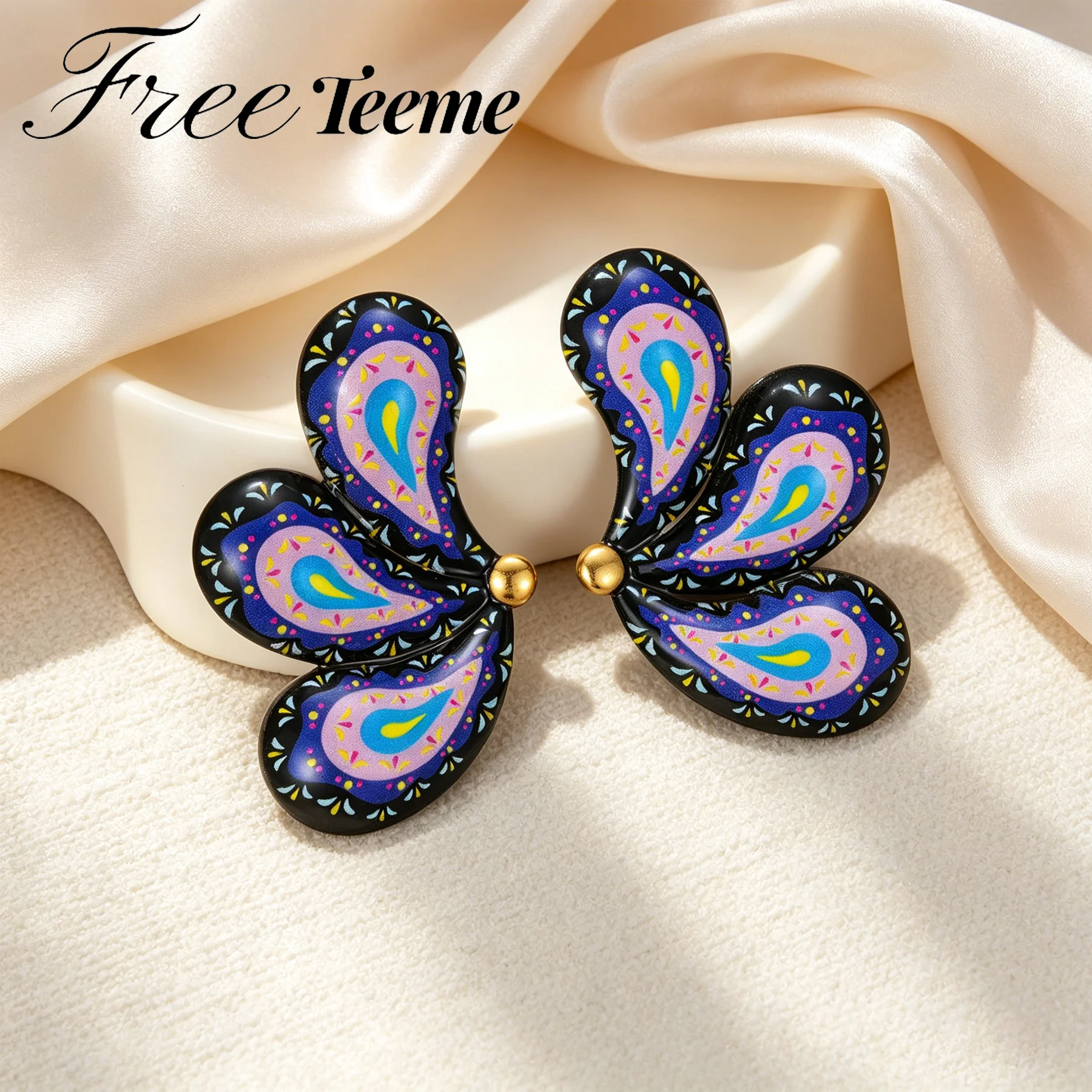 Freeteeme Vintage Drip Oil Flower Color-Block Stud Earrings for Women Exquisite Metal Petal Floral Daily Wearing Jewelry Gifts
Freeteeme Vintage Drip Oil Flower Color-Block Stud Earrings for Women Exquisite Metal Petal Floral Daily Wearing Jewelry Gifts