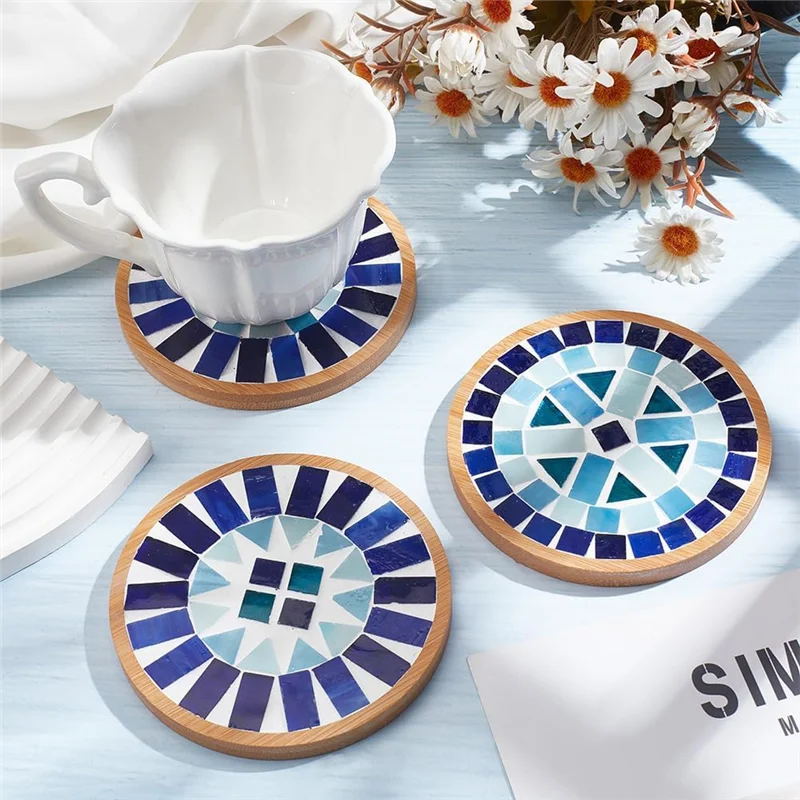 OFSS-1 Set DIY Mosaic Craft Kit For Adults Beginner,Blue Glass Mosaic Tiles Pieces With Blank Base Tray For Handmade Art Home
OFSS-1 Set DIY Mosaic Craft Kit For Adults Beginner,Blue Glass Mosaic Tiles Pieces With Blank Base Tray For Handmade Art Home