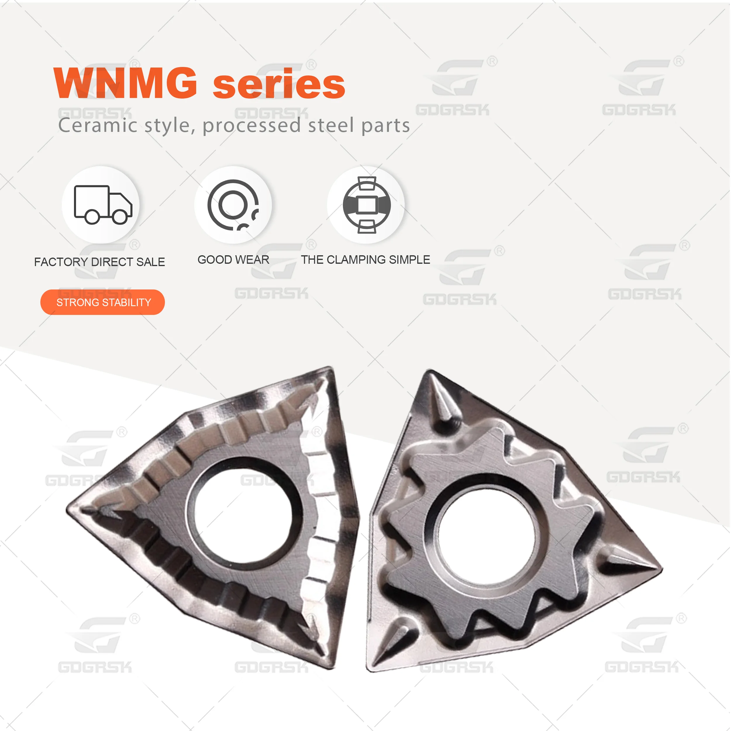 Токарный станок с ЧПУ Серия WNMG Керамические лезвия WNMG080404/080408R-S MT/TS/HQ/MA/MS Внешний токарный инструмент Токарные пластины с ЧПУ в форме персика
Токарный станок с ЧПУ Серия WNMG Керамические лезвия WNMG080404/080408R-S MT/TS/HQ/MA/MS Внешний токарный инструмент Токарные пластины с ЧПУ в форме персика