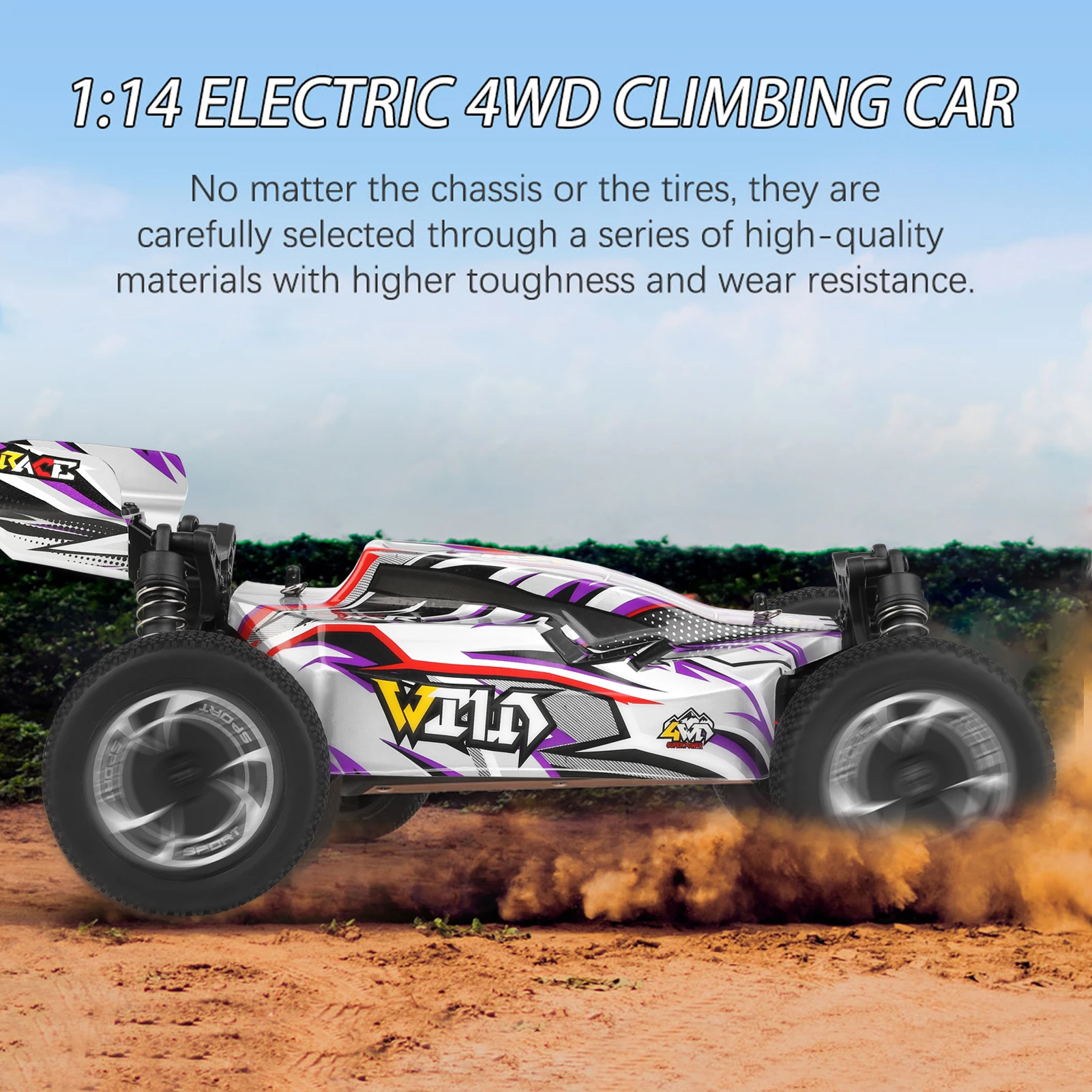 1/14 Remote Control Car 35km/h High Speed Racing Car 1500mAh Battery 2.4GHz Remote Control 4 Wheel Drive Car for Kids Adults
1/14 Remote Control Car 35km/h High Speed Racing Car 1500mAh Battery 2.4GHz Remote Control 4 Wheel Drive Car for Kids Adults