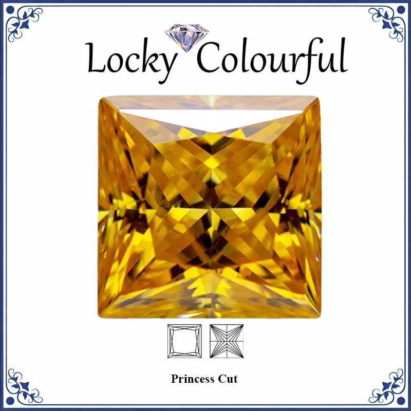Moissanite Princess Cut Top Quality Golden Yellow Color Charms Beads for DIY Jewelry Making Rings Materials with GRA Certificate
Moissanite Princess Cut Top Quality Golden Yellow Color Charms Beads for DIY Jewelry Making Rings Materials with GRA Certificate