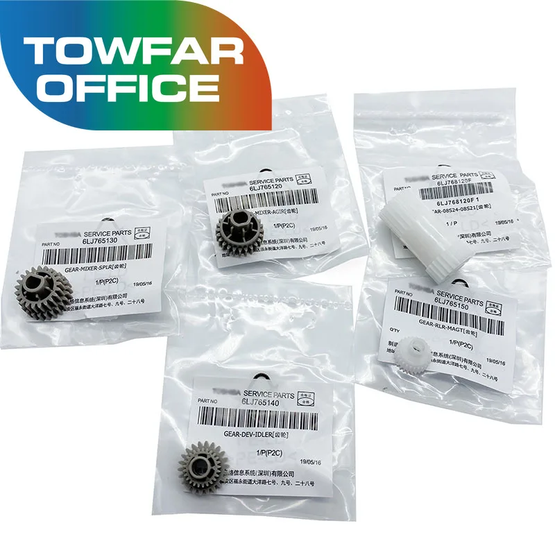1sets 6LJ765120 6LJ765130 6LJ765140 6LJ765150 6LJ68120F Developer Gear kit for Toshiba E-2006 2306 2506 2505 2307 DV gear kit
1sets 6LJ765120 6LJ765130 6LJ765140 6LJ765150 6LJ68120F Developer Gear kit for Toshiba E-2006 2306 2506 2505 2307 DV gear kit