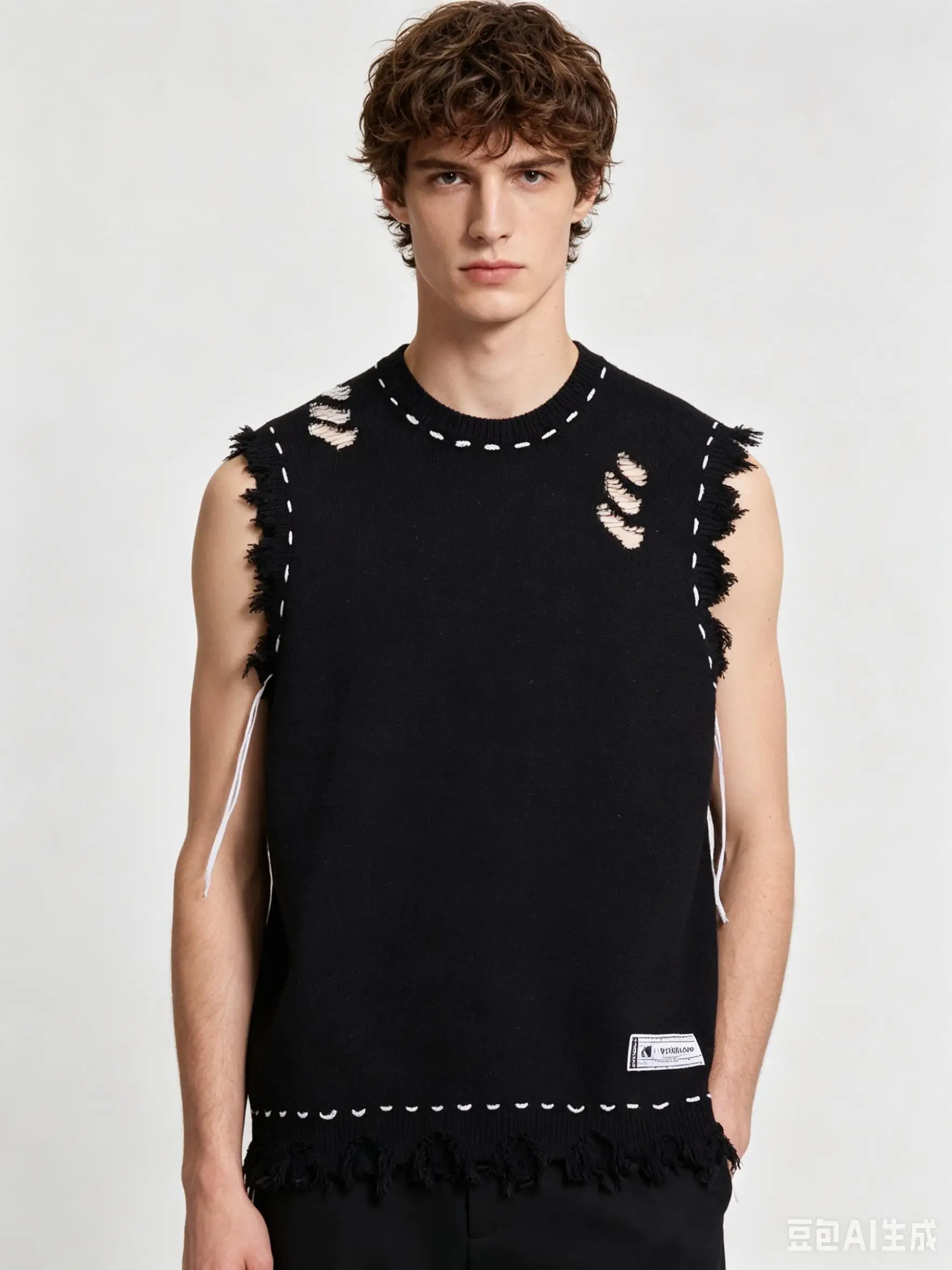 American vibe high street rough vest sweater men's street trend sleeveless knitted sweater ins high sense
American vibe high street rough vest sweater men's street trend sleeveless knitted sweater ins high sense