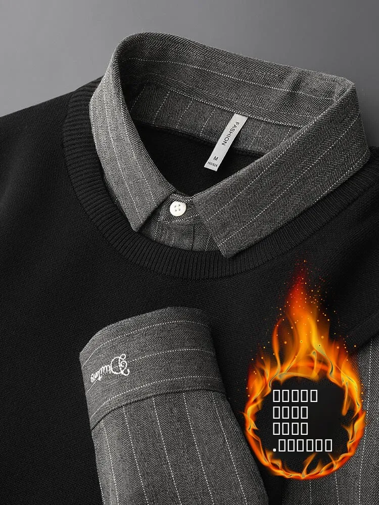 Busin Casual Thiened Long Sve Knitted Sweater with Fce Inner Faionable Urban Sle Winter Top for Men
Busin Casual Thiened Long Sve Knitted Sweater with Fce Inner Faionable Urban Sle Winter Top for Men