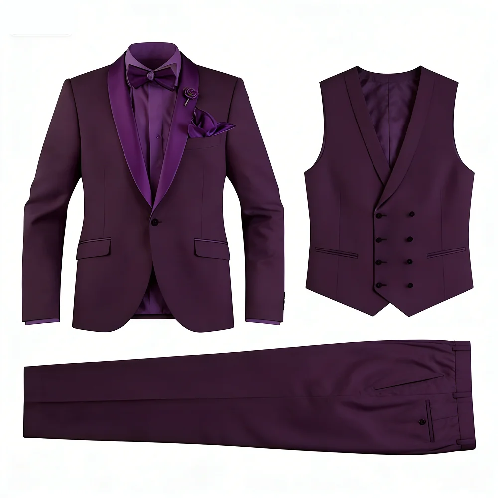 Men's Slim Fit 3 Piece Terno Set with Peak Lapel Blazer Vest And Tuxedo Pants Elegant Business Casual Wear
Men's Slim Fit 3 Piece Terno Set with Peak Lapel Blazer Vest And Tuxedo Pants Elegant Business Casual Wear