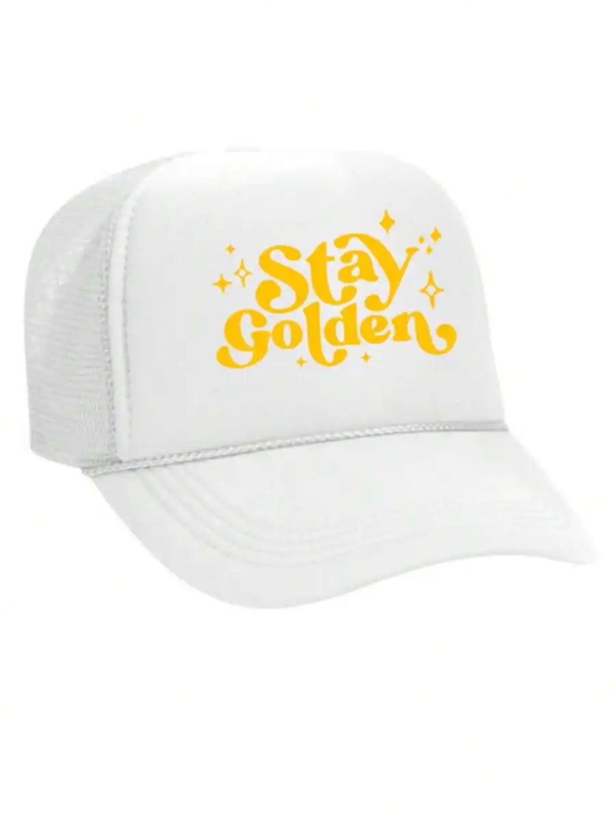 Stay Golden Printed Mesh Baseball Cap Breathable Adjustable Sun Hat For Adults
Stay Golden Printed Mesh Baseball Cap Breathable Adjustable Sun Hat For Adults