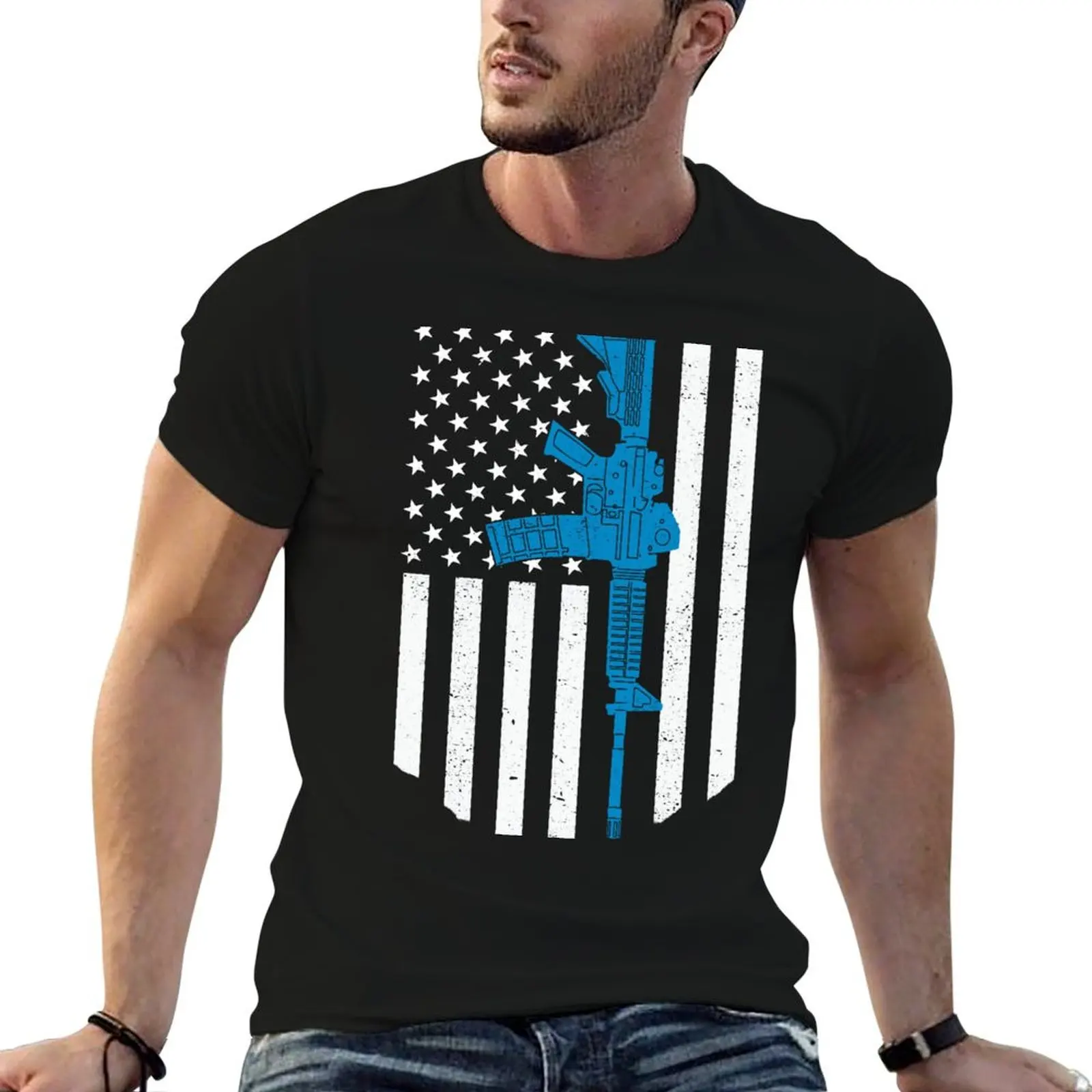 American Flag AR15 Rifle Gun Gift Patriotic 2nd Amendment T-Shirt korean fashion Short sleeve tee t shirt men
American Flag AR15 Rifle Gun Gift Patriotic 2nd Amendment T-Shirt korean fashion Short sleeve tee t shirt men
