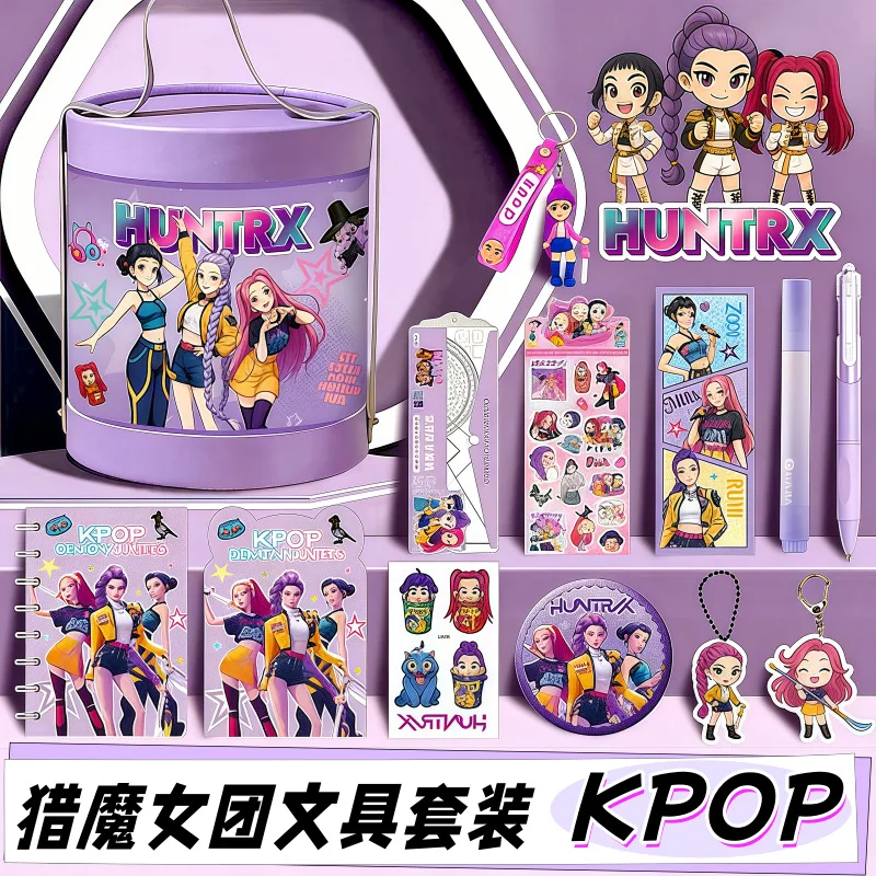KPop Demon Hunters Stationery Gift Set School Supplies Box for Girls Birthday Present Learning Kit with Notebook Pen Keychain
KPop Demon Hunters Stationery Gift Set School Supplies Box for Girls Birthday Present Learning Kit with Notebook Pen Keychain
