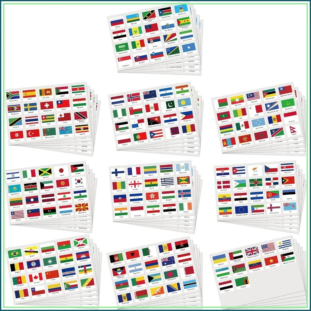 960 Pcs World Flag Stickers, 192 Countries, Passport Stickers for Travel, Luggage, Scrapbook
960 Pcs World Flag Stickers, 192 Countries, Passport Stickers for Travel, Luggage, Scrapbook