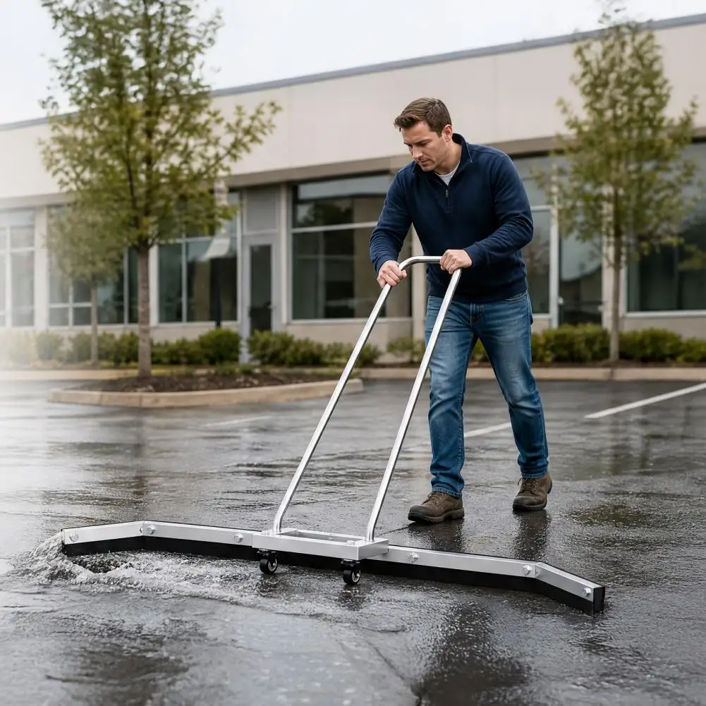 Heavy Duty 4.4 Foot Sport Court Squeegee Stainless Steel Frame 2 Rolling Wheels EVA Foam Blade Tennis Floor Water Sweeper
Heavy Duty 4.4 Foot Sport Court Squeegee Stainless Steel Frame 2 Rolling Wheels EVA Foam Blade Tennis Floor Water Sweeper