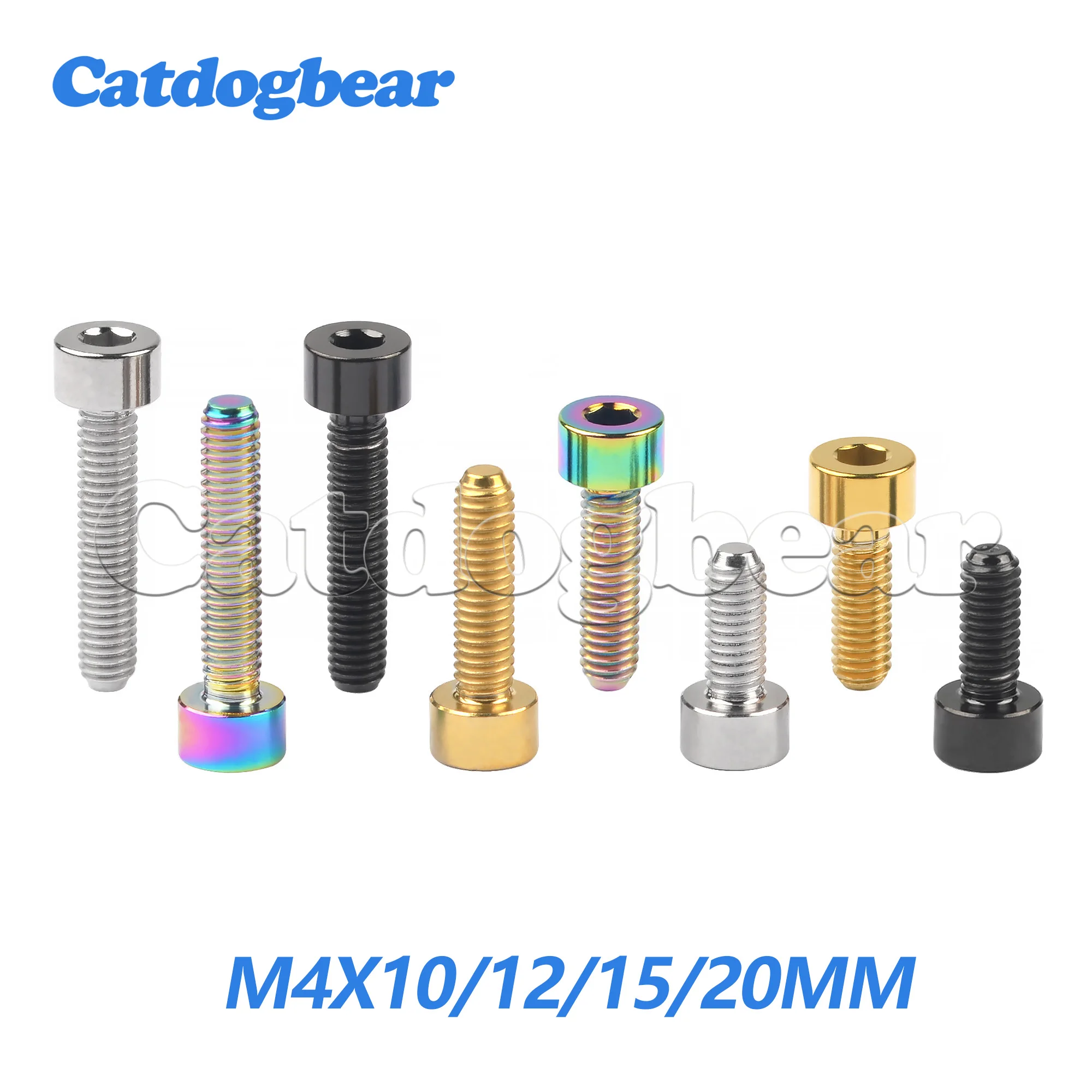 Catdogbear M4x10/12/15/20mm Titanium Bolts Allen Key Socket Square Head Screw Hexagon Bicycle Stem Screws for Bike Parts
Catdogbear M4x10/12/15/20mm Titanium Bolts Allen Key Socket Square Head Screw Hexagon Bicycle Stem Screws for Bike Parts