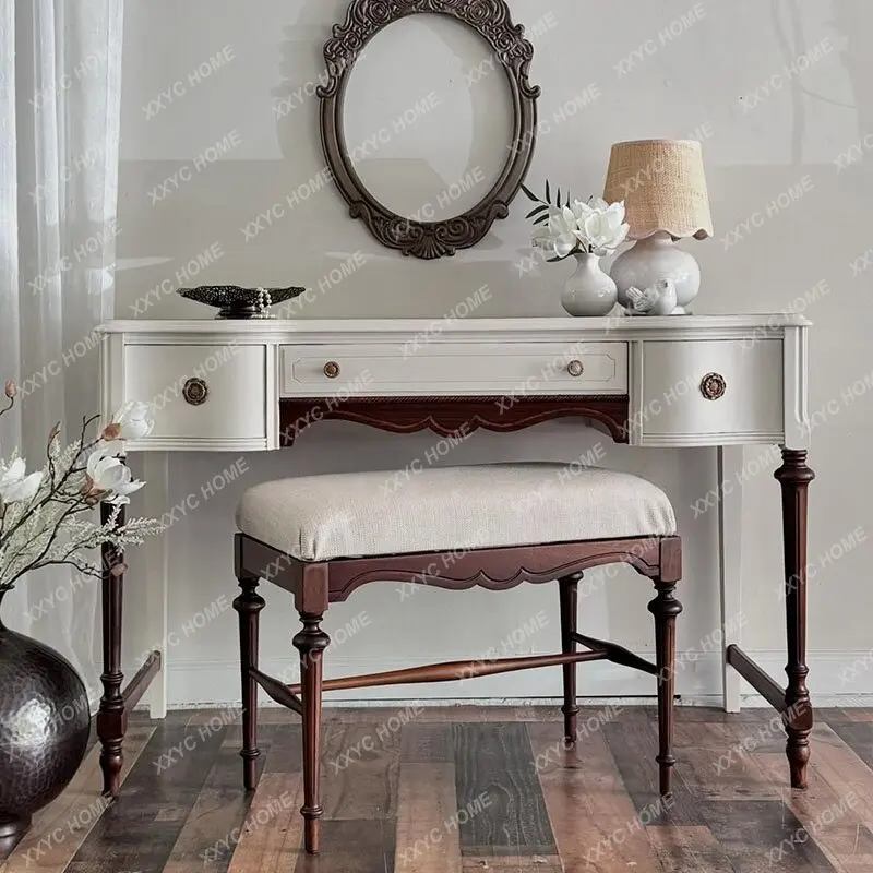 solid wood bedroom dresser desk integrated light luxury high-end makeup table
solid wood bedroom dresser desk integrated light luxury high-end makeup table