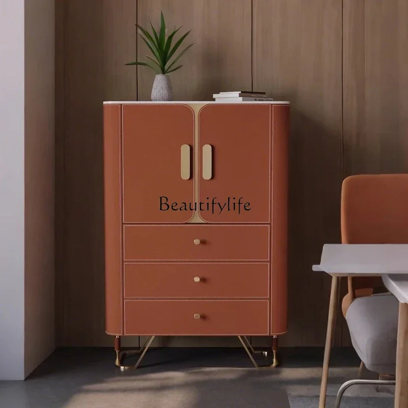 66.Z.Saddle Leather Sofa Side Cabinet Modern Home Living Room Rock Board Wall-Mounted Dark Gray Integrated Storage Cabinet
66.Z.Saddle Leather Sofa Side Cabinet Modern Home Living Room Rock Board Wall-Mounted Dark Gray Integrated Storage Cabinet