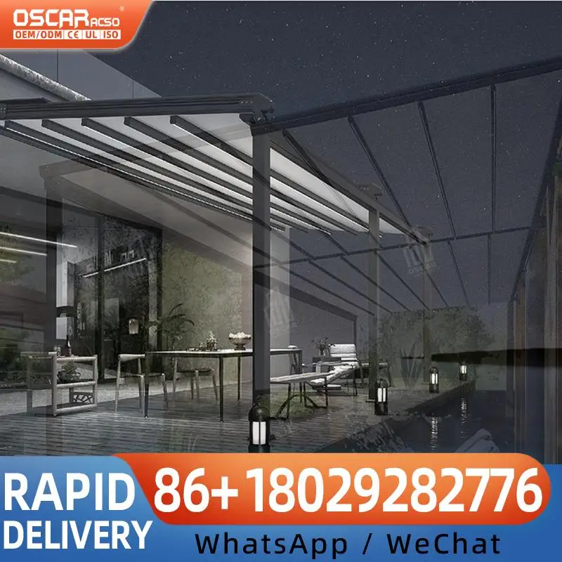 Electric Folding Retractable Insulated Sunshade Canopy for Outdoor Courtyard Sun Room with PVC Sail Material Retractable Canopy
Electric Folding Retractable Insulated Sunshade Canopy for Outdoor Courtyard Sun Room with PVC Sail Material Retractable Canopy