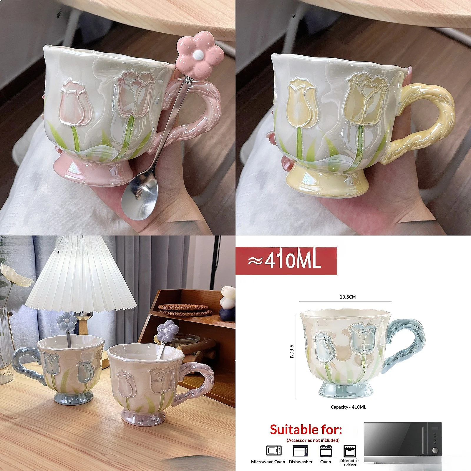 Hand Painted Tulip Ceramic Mug With Pearl Gloss High Appearance Coffee Cup For Couple Women Girls Home Water Glass Gift
Hand Painted Tulip Ceramic Mug With Pearl Gloss High Appearance Coffee Cup For Couple Women Girls Home Water Glass Gift