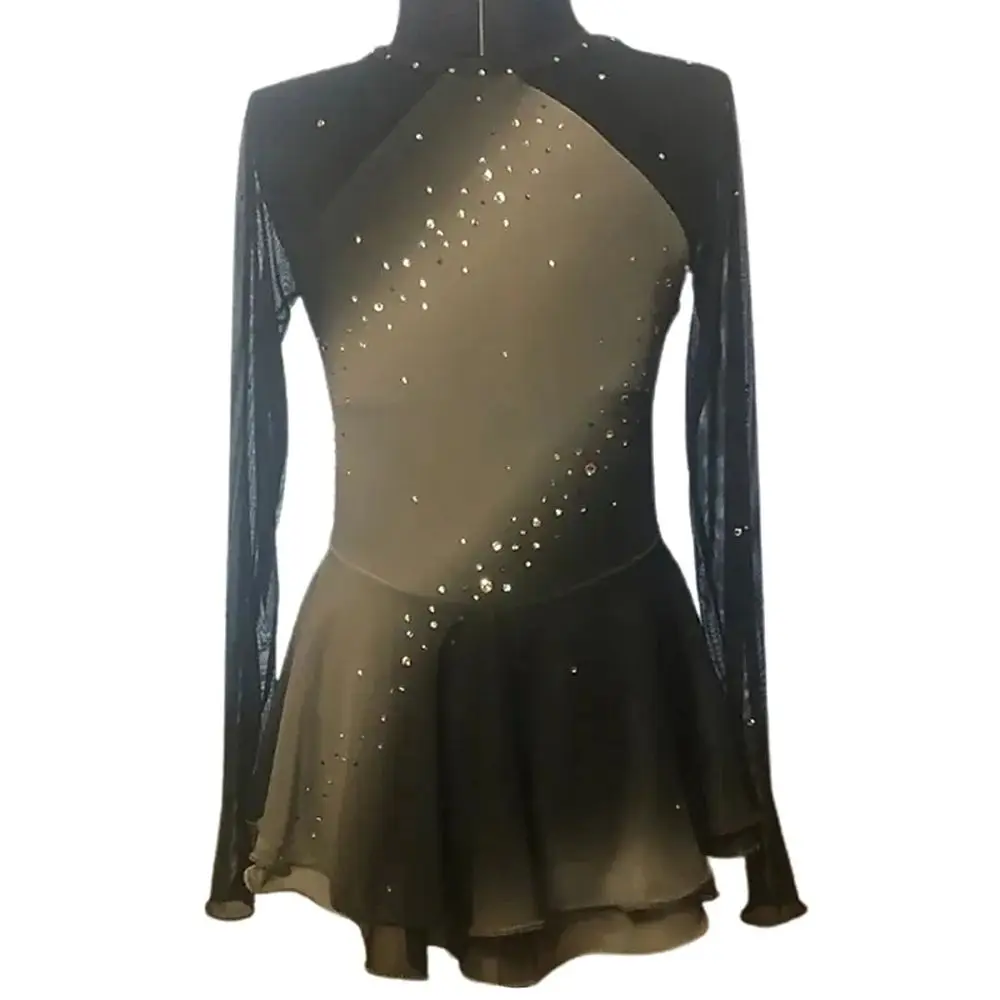 Ice Figure Skating Dress girls gray hazy beauty mesh long-sleeved competition performance training clothes
Ice Figure Skating Dress girls gray hazy beauty mesh long-sleeved competition performance training clothes